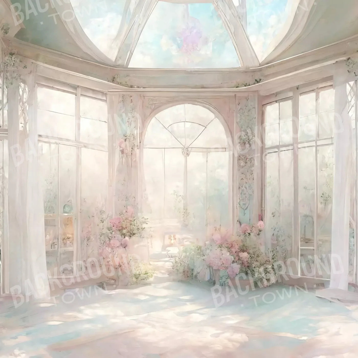 Shabby Chic Sunroom Iv 8’X8’ Fleece (96 X Inch) Backdrop