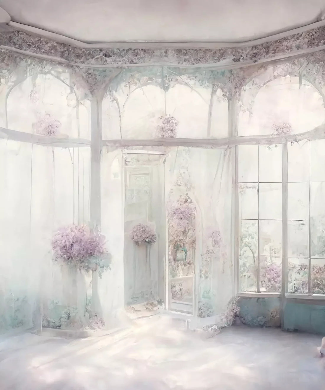 White Easter Backdrop for Photography
