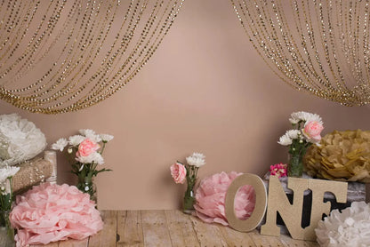 Shabby Pink One 8X5 Ultracloth ( 96 X 60 Inch ) Backdrop