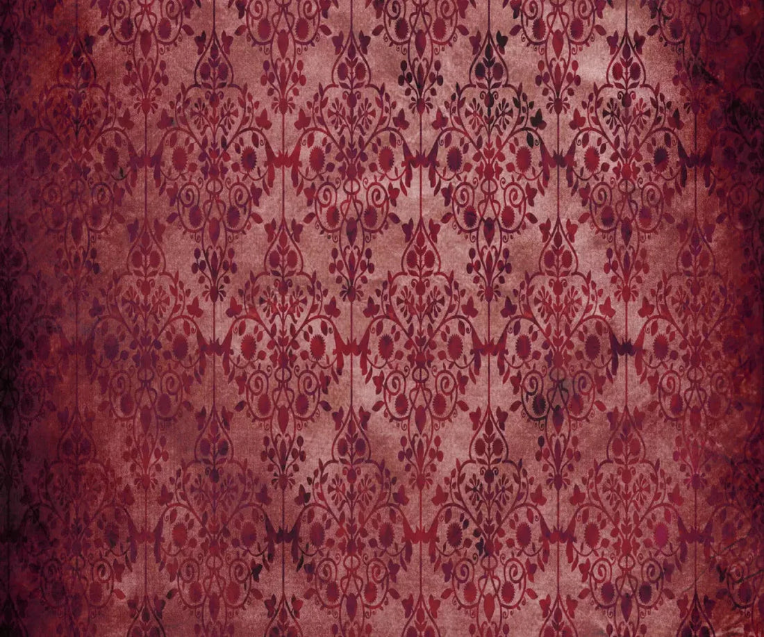 Shabby Red 5X42 Fleece ( 60 X 50 Inch ) Backdrop