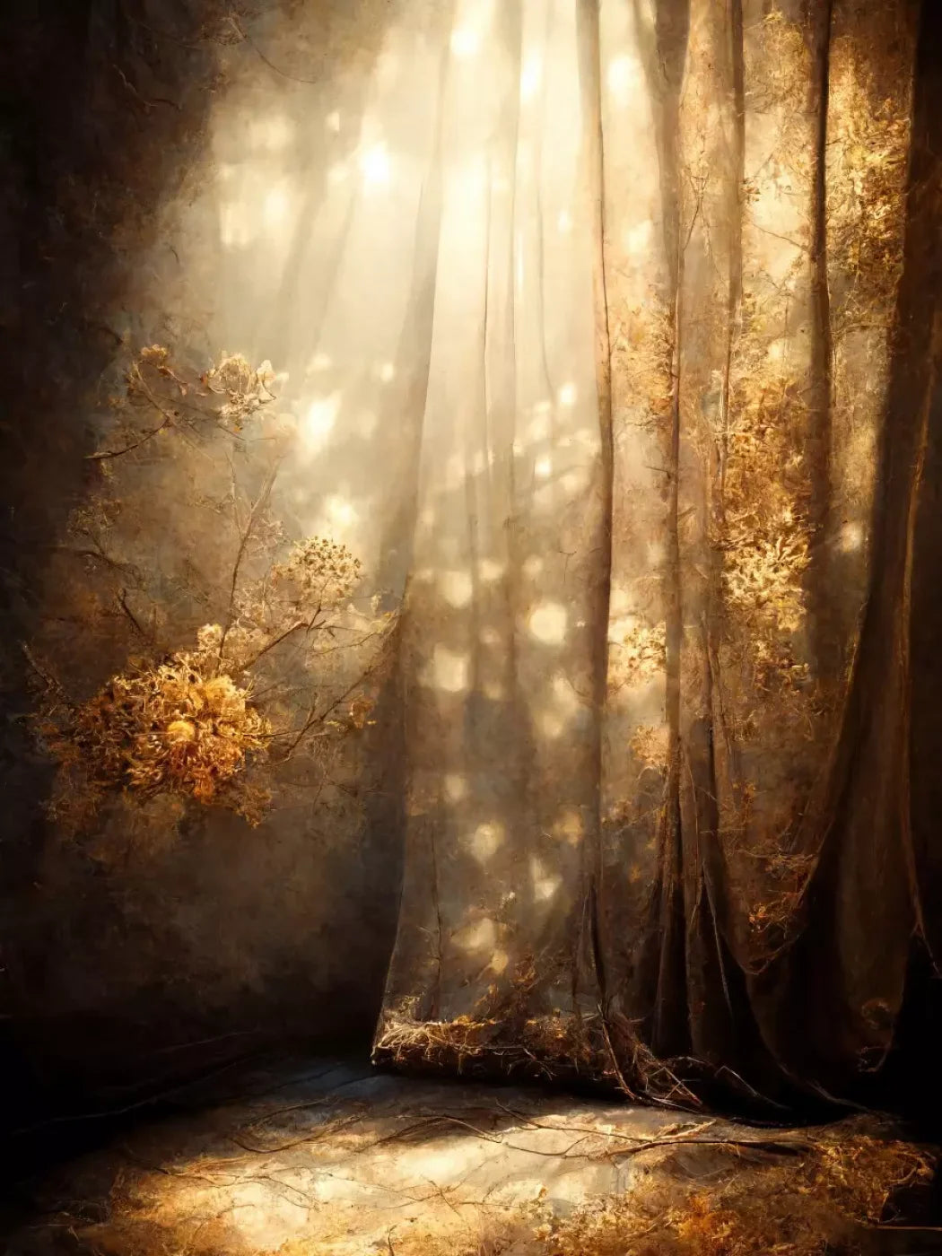 Shimmering Autumn 5’X6’8 Fleece (60 X 80 Inch) Backdrop