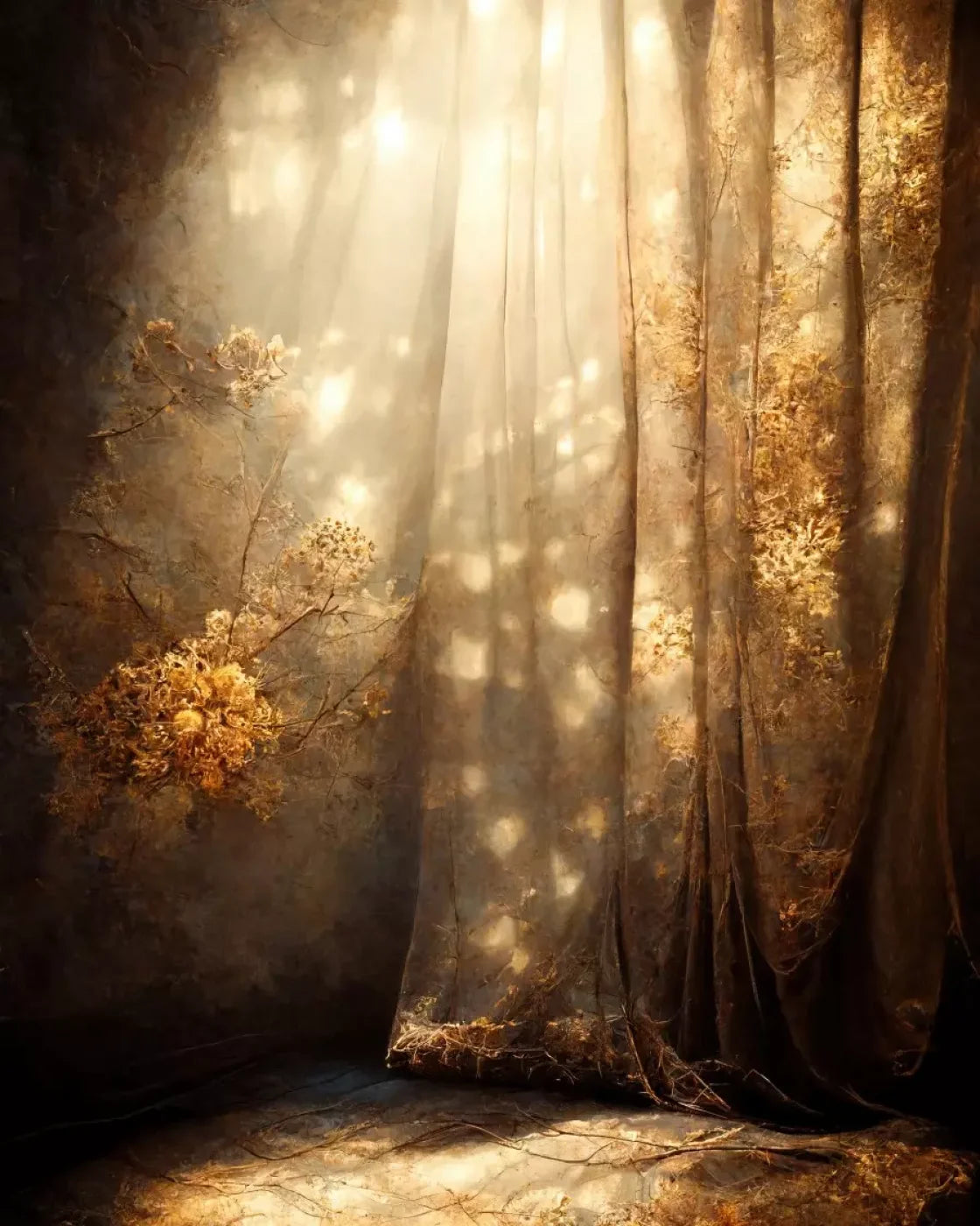Shimmering Autumn 8’X10’ Fleece (96 X 120 Inch) Backdrop