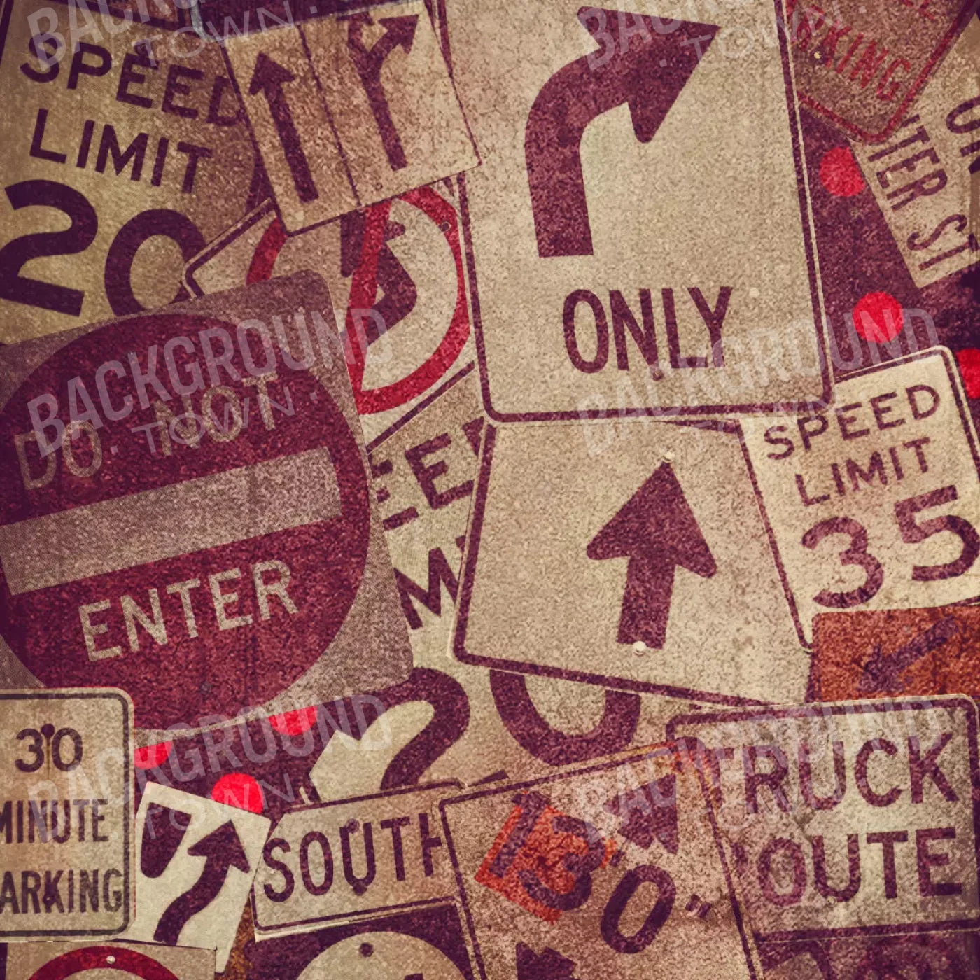 Signs 8X8 Fleece ( 96 X Inch ) Backdrop