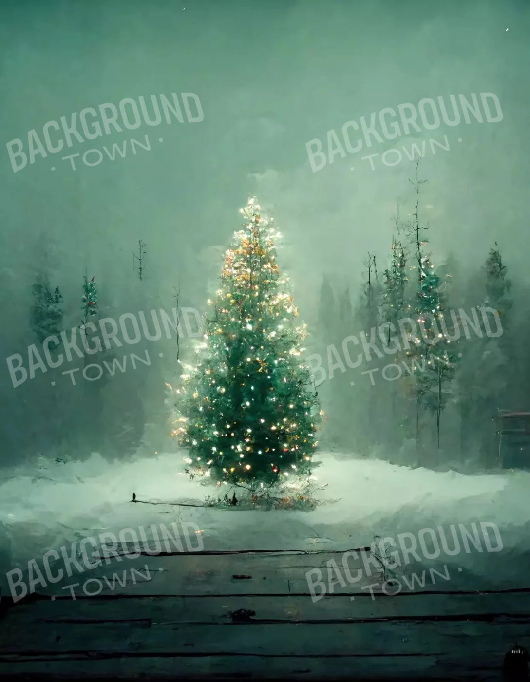 Silent Night 6X8 Fleece ( 72 X 96 Inch ) Backdrop