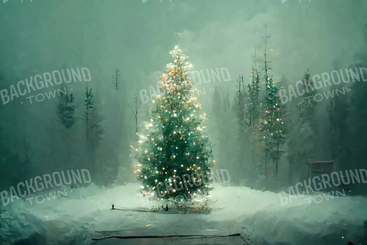 Silent Night 8X5 Ultracloth ( 96 X 60 Inch ) Backdrop