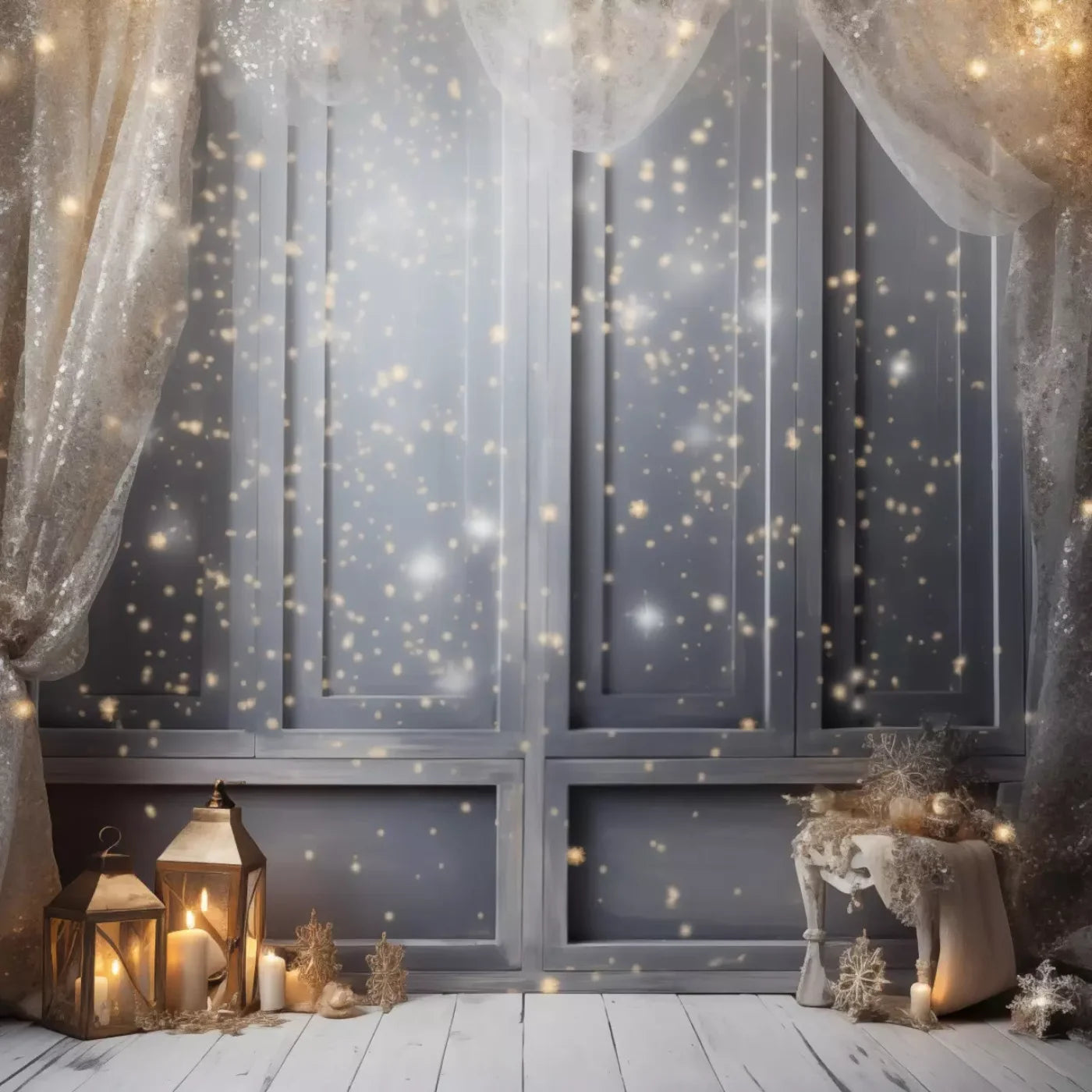 Silver And Gold Studio 1 10X10 Ultracloth ( 120 X Inch ) Backdrop