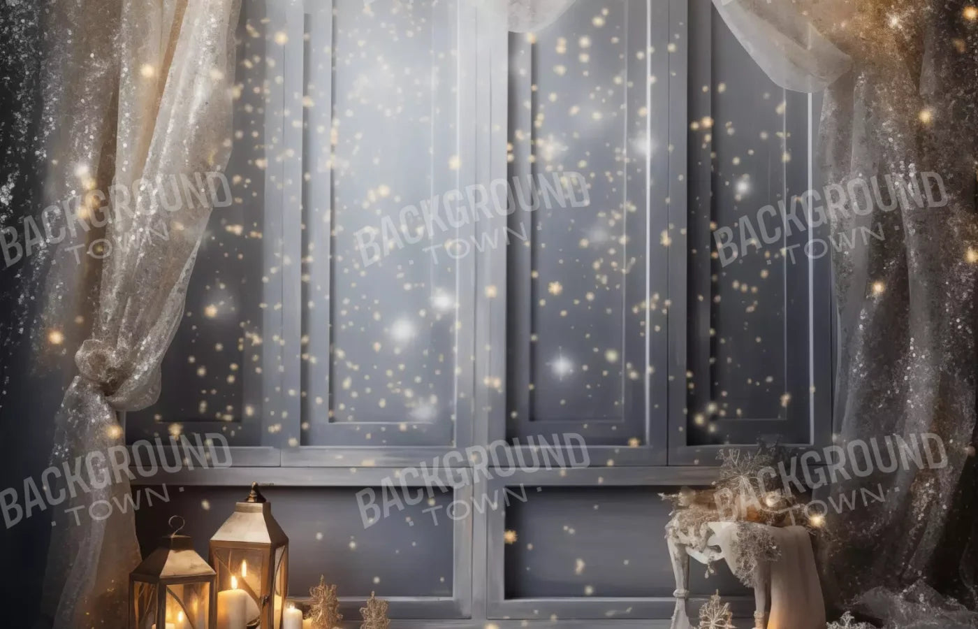 Silver And Gold Studio 1 14X9 Ultracloth ( 168 X 108 Inch ) Backdrop