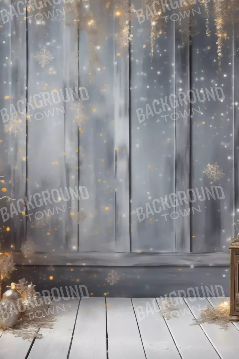 Silver And Gold Studio 2 8X12 Ultracloth ( 96 X 144 Inch ) Backdrop