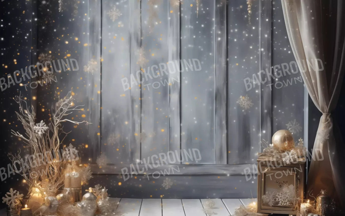 Silver And Gold Studio 2 8X5 Ultracloth ( 96 X 60 Inch ) Backdrop