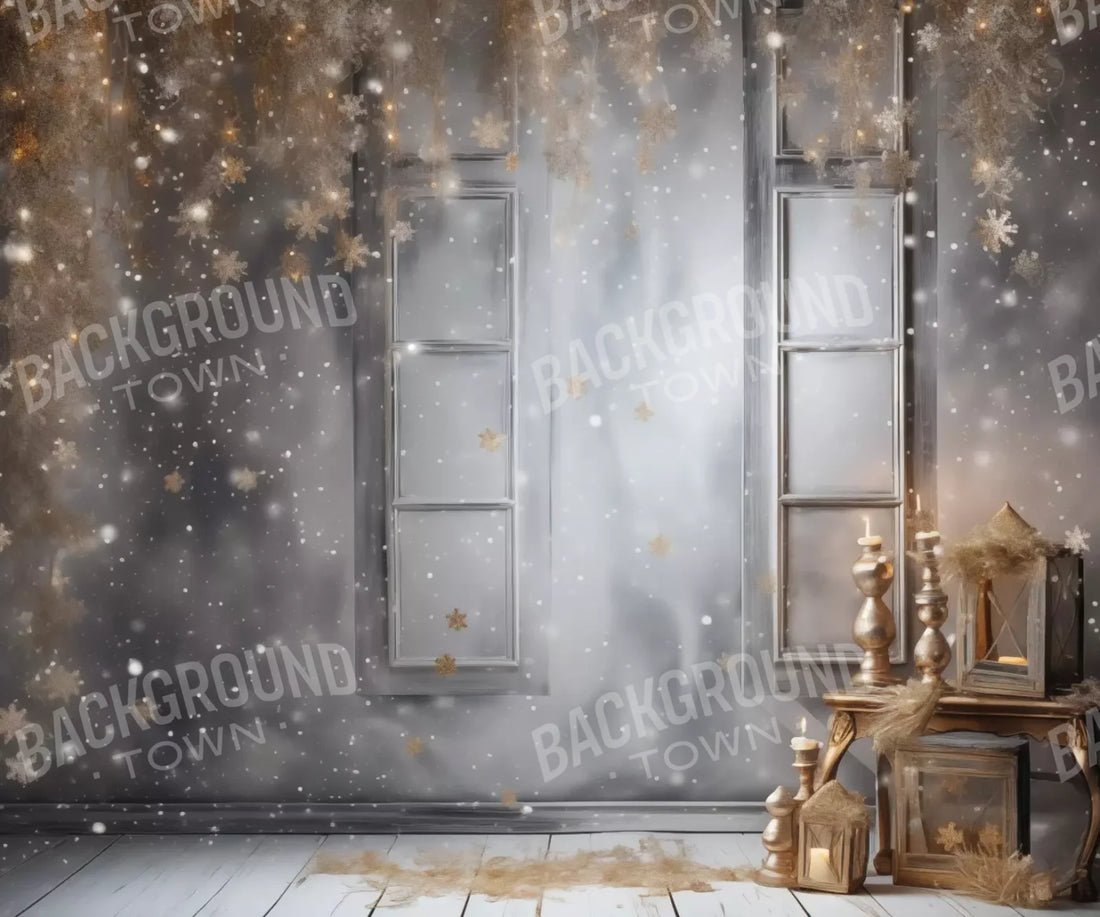 Gray Christmas Backdrop for Photography