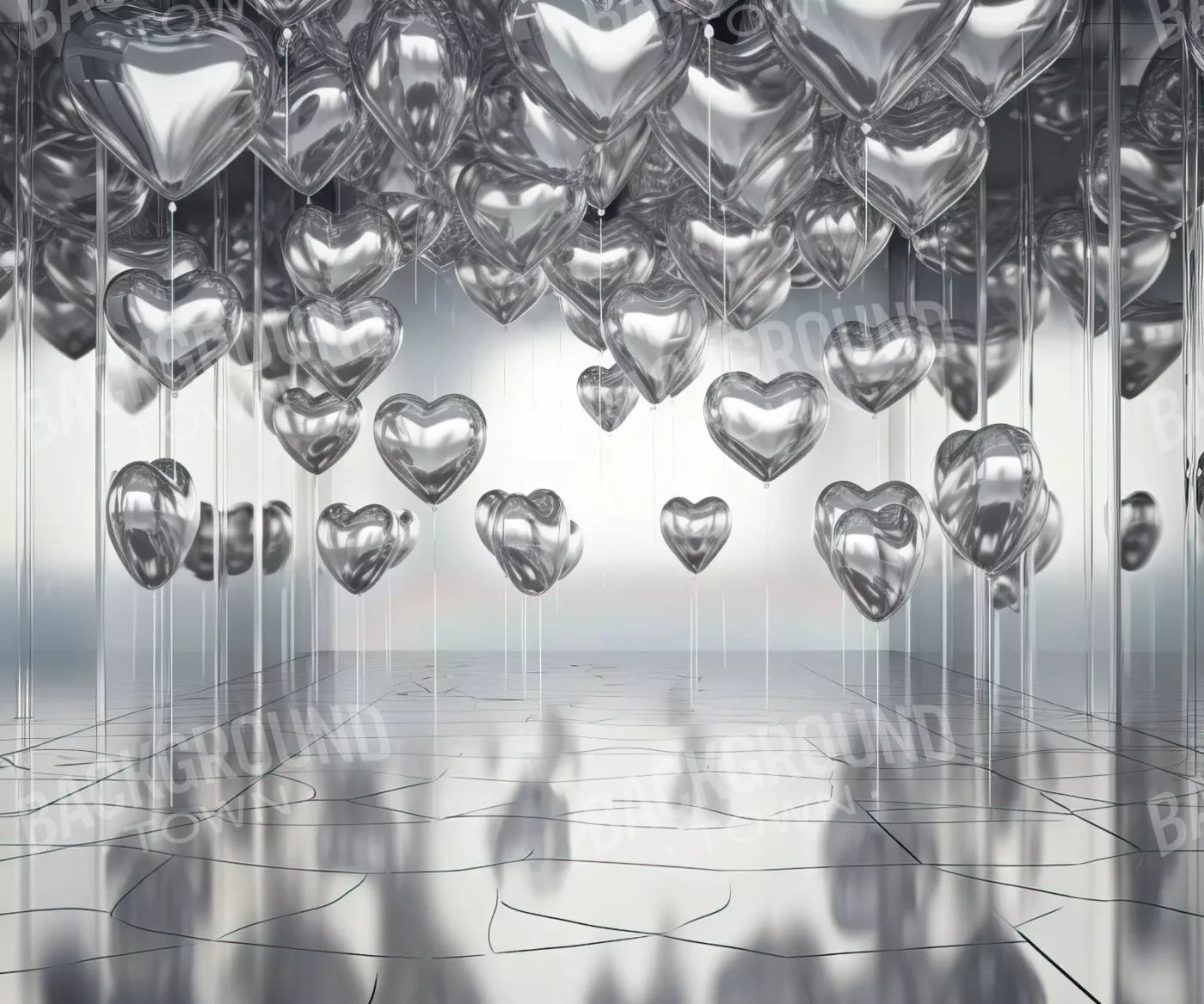 Silver Heart Elegance Ii 12’X10’ Ultracloth (144 X 120 Inch) Backdrop