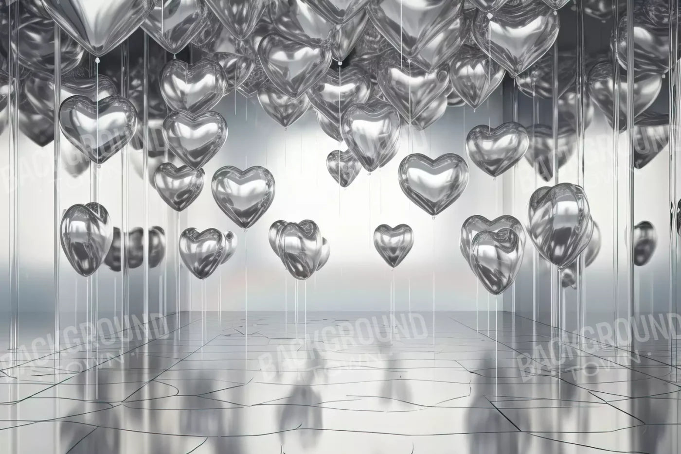 Silver Heart Elegance Ii 12’X8’ Ultracloth (144 X 96 Inch) Backdrop