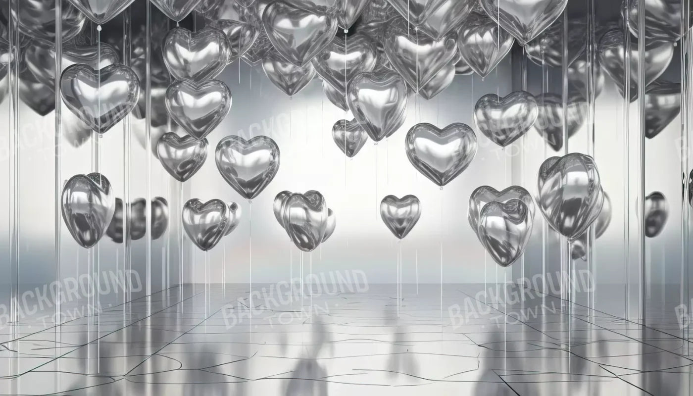 Silver Heart Elegance Ii 14’X8’ Ultracloth (168 X 96 Inch) Backdrop