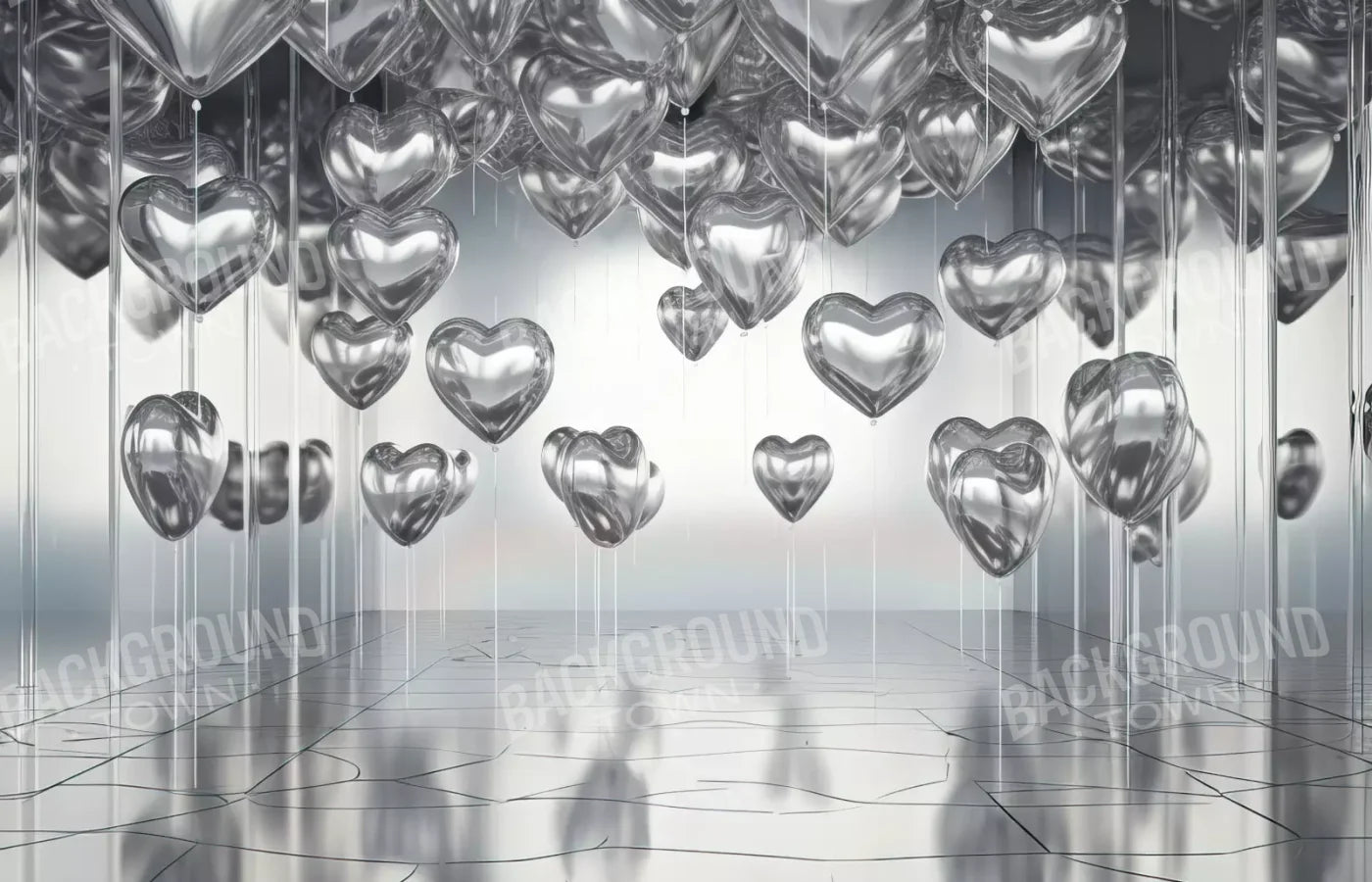 Silver Heart Elegance Ii 14’X9’ Ultracloth (168 X 108 Inch) Backdrop