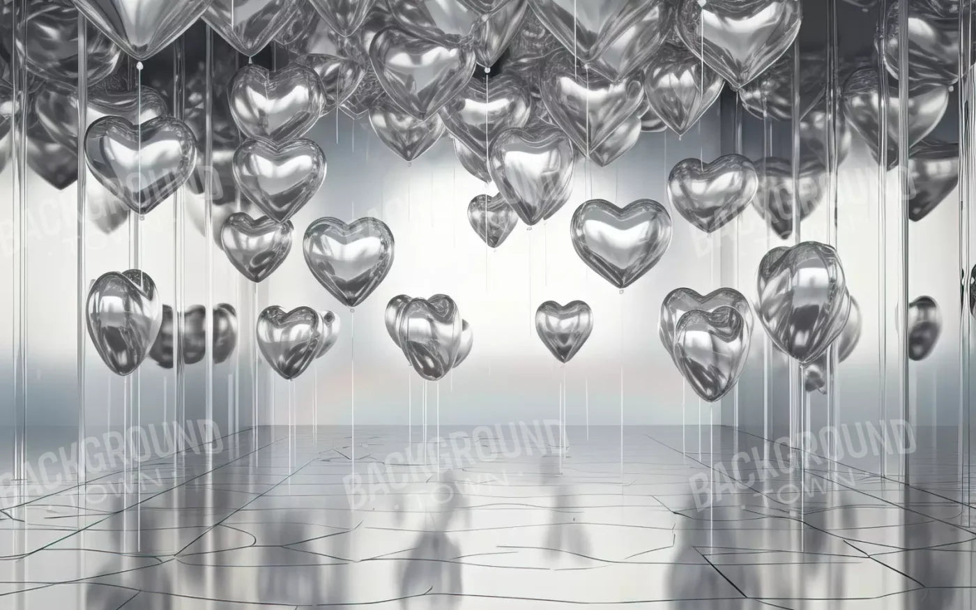 Silver Heart Elegance Ii 16’X10’ Ultracloth (192 X 120 Inch) Backdrop