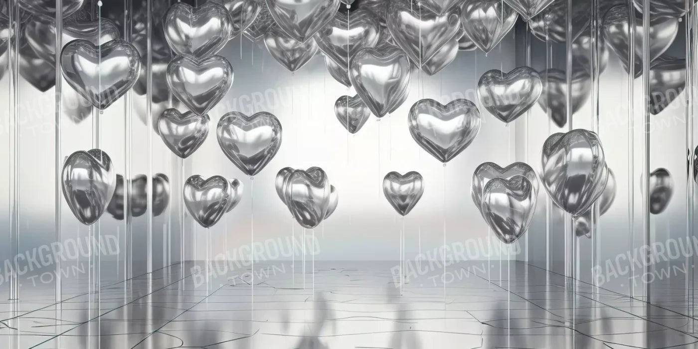 Silver Heart Elegance Ii 16’X8’ Ultracloth (192 X 96 Inch) Backdrop