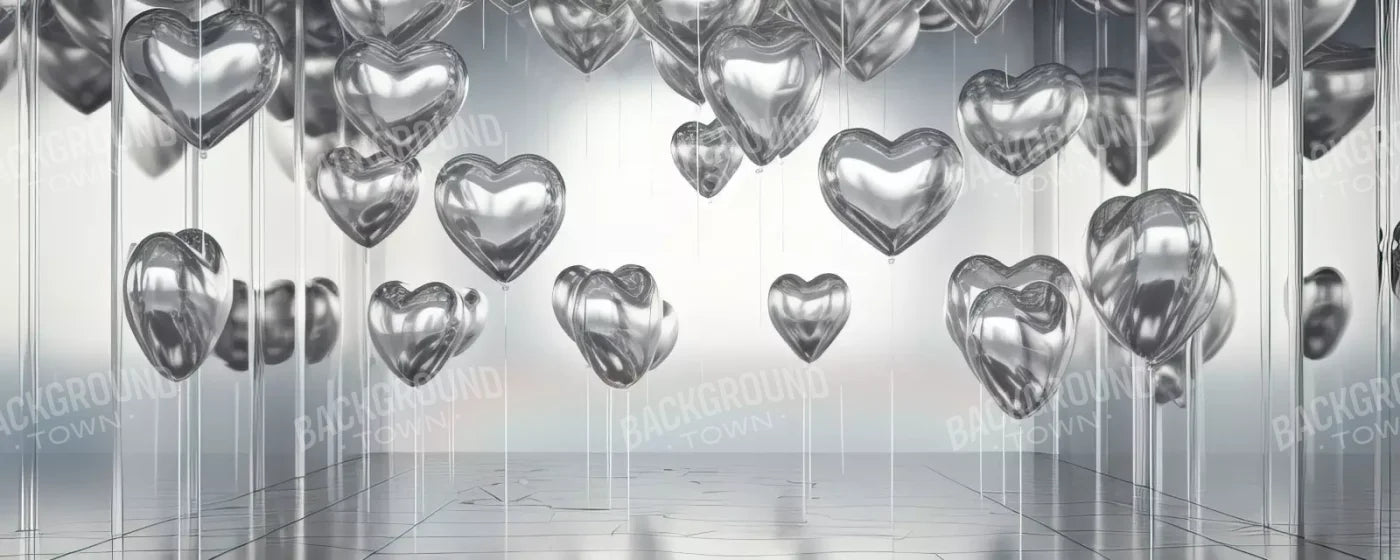 Silver Heart Elegance Ii 20’X8’ Ultracloth (240 X 96 Inch) Backdrop