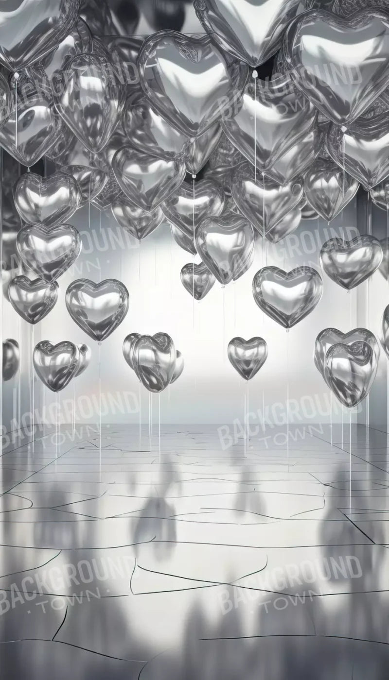 Silver Heart Elegance Ii 8’X14’ Ultracloth (96 X 168 Inch) Backdrop