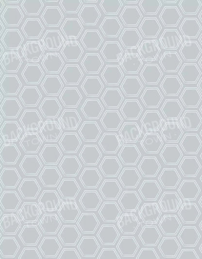 Silver Hex 6X8 Fleece ( 72 X 96 Inch ) Backdrop