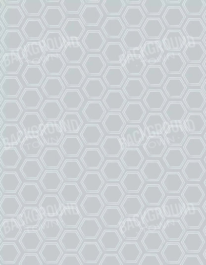 Silver Hex 6X8 Fleece ( 72 X 96 Inch ) Backdrop