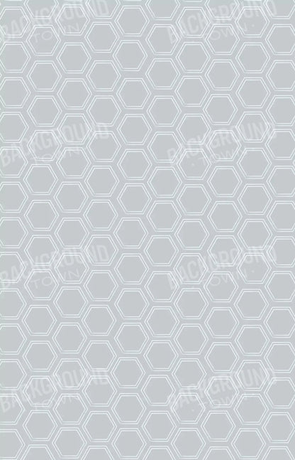 Silver Hex 8X12 Ultracloth ( 96 X 144 Inch ) Backdrop