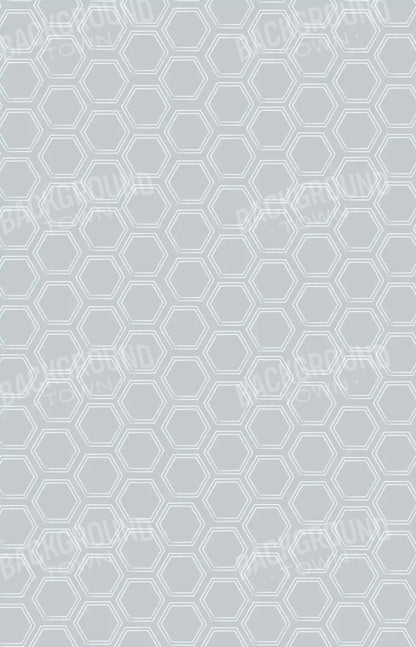 Silver Hex 8X12 Ultracloth ( 96 X 144 Inch ) Backdrop