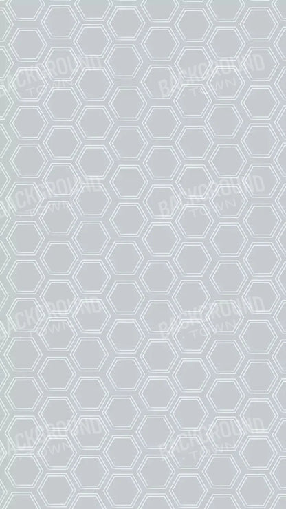 Silver Hex 8X14 Ultracloth ( 96 X 168 Inch ) Backdrop