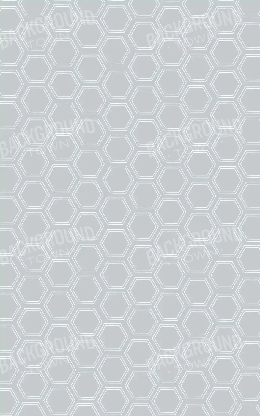 Silver Hex 9X14 Ultracloth ( 108 X 168 Inch ) Backdrop