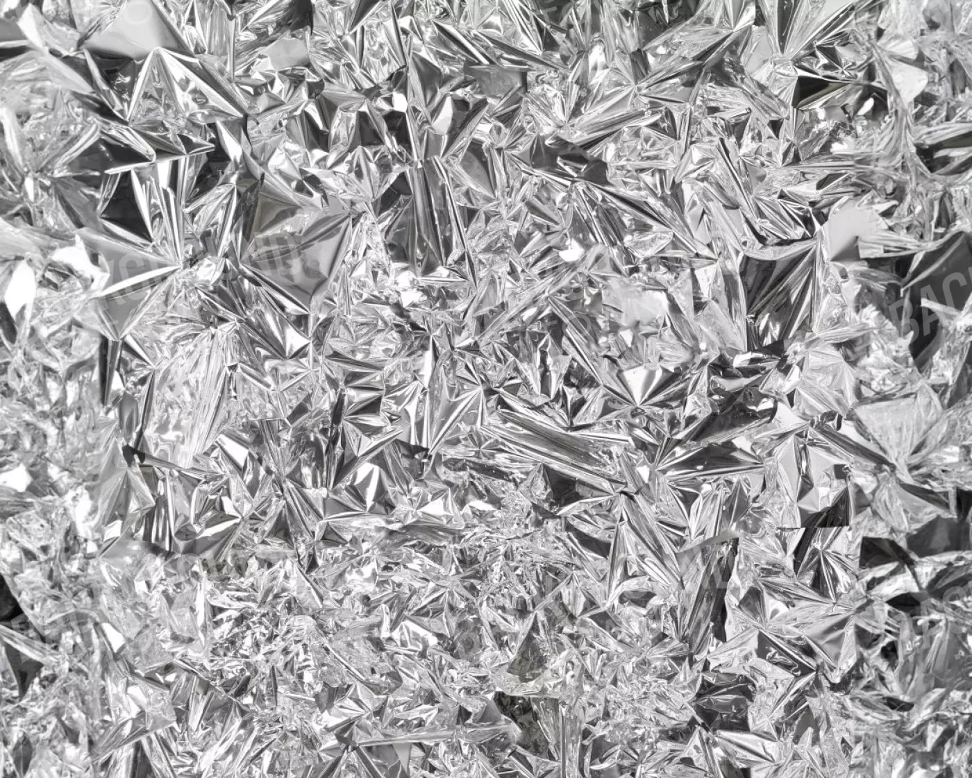 Silver Mylar 10’X8’ Fleece (120 X 96 Inch) Backdrop