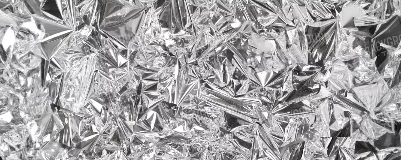 Silver Mylar 20’X8’ Ultracloth (240 X 96 Inch) Backdrop