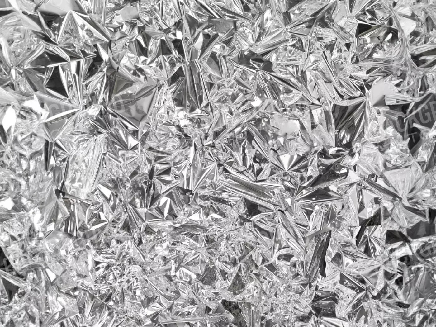 Silver Mylar 6’8X5’ Fleece (80 X 60 Inch) Backdrop