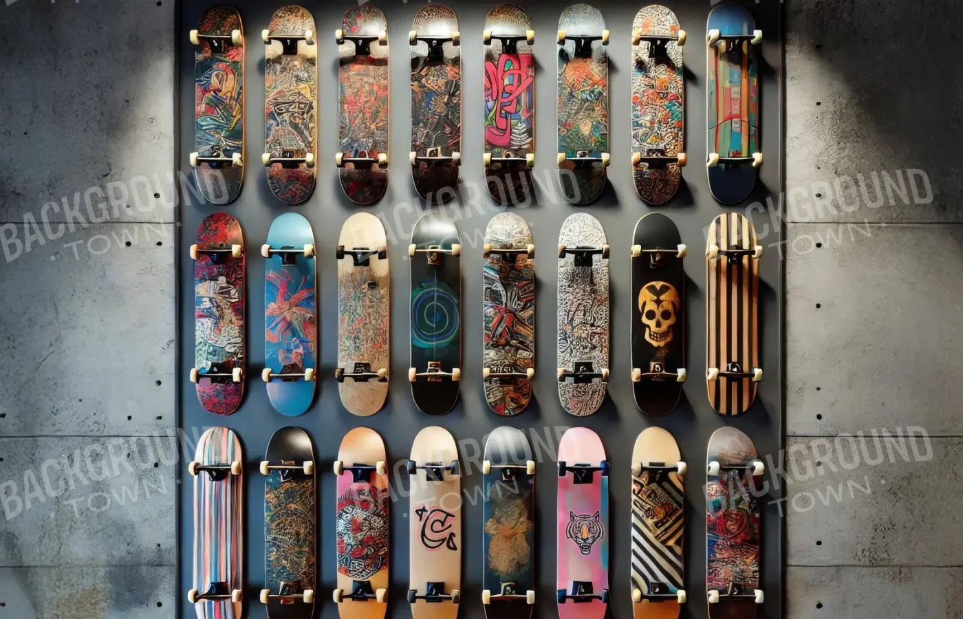 Skate Board Display 14’x9’ UltraCloth (168 x 108 inch) Backdrop