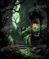 Green Halloween Backdrop for Photography