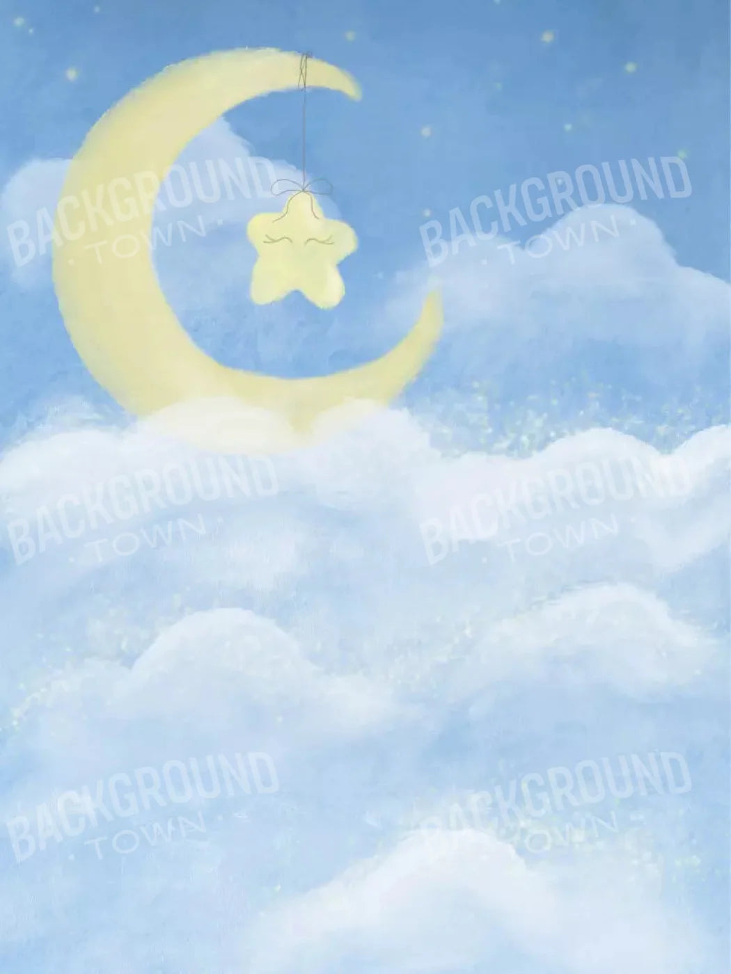 Sleep Tight Blue 8X10 Ultracloth ( 96 X 120 Inch ) Backdrop