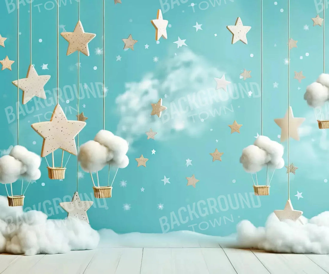 Clouds and stars sleepy time for babies set design Backdrop for Photography