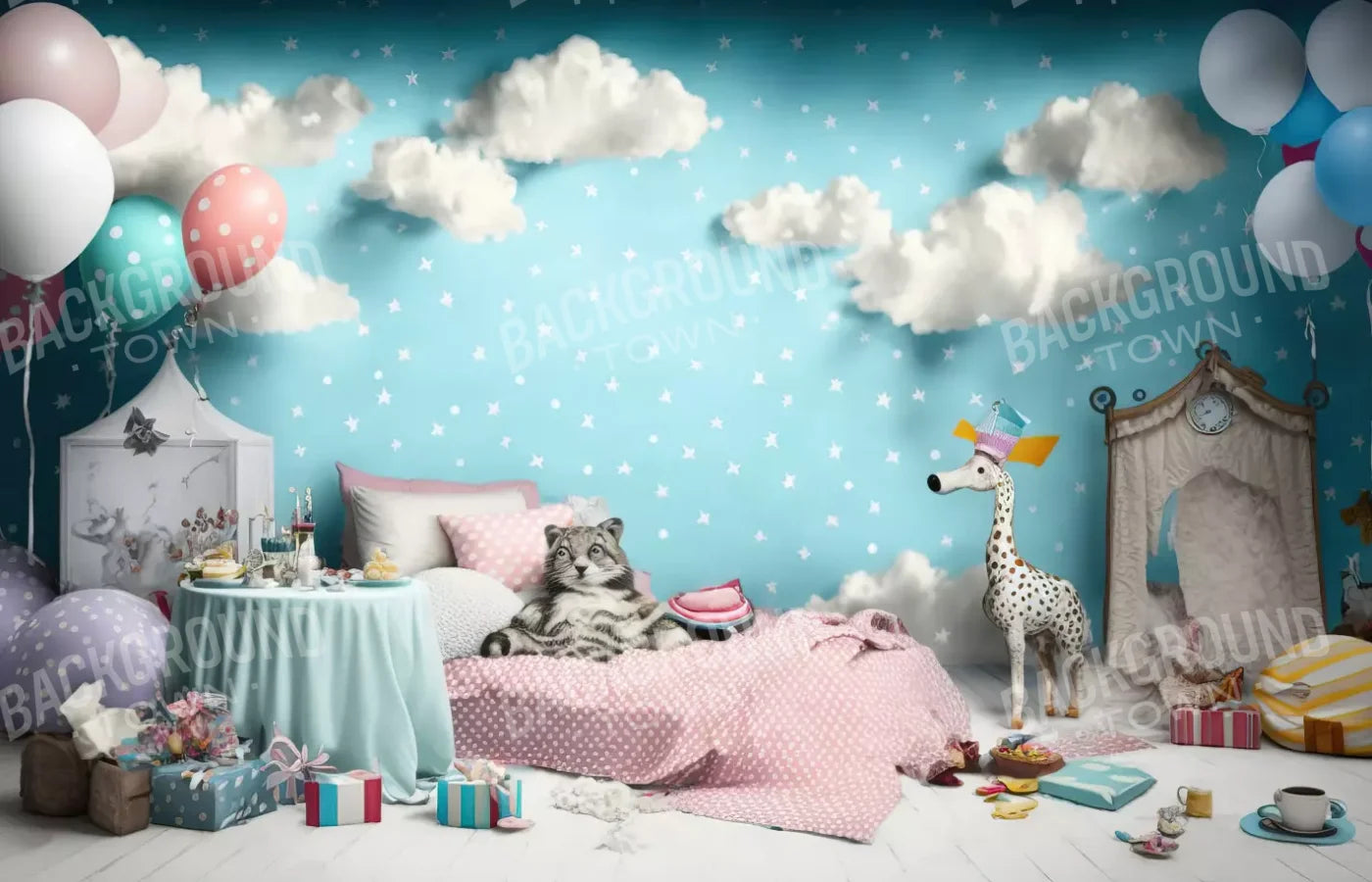 Slumber Party 12’X8’ Ultracloth (144 X 96 Inch) Backdrop