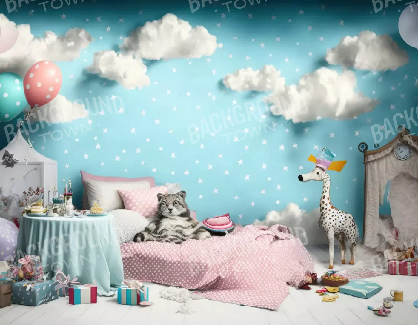 Slumber Party 8’X6’ Fleece (96 X 72 Inch) Backdrop