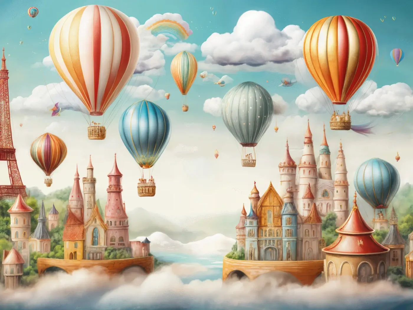 Small World 6’8x5’ Fleece (80 x 60 inch) Backdrop