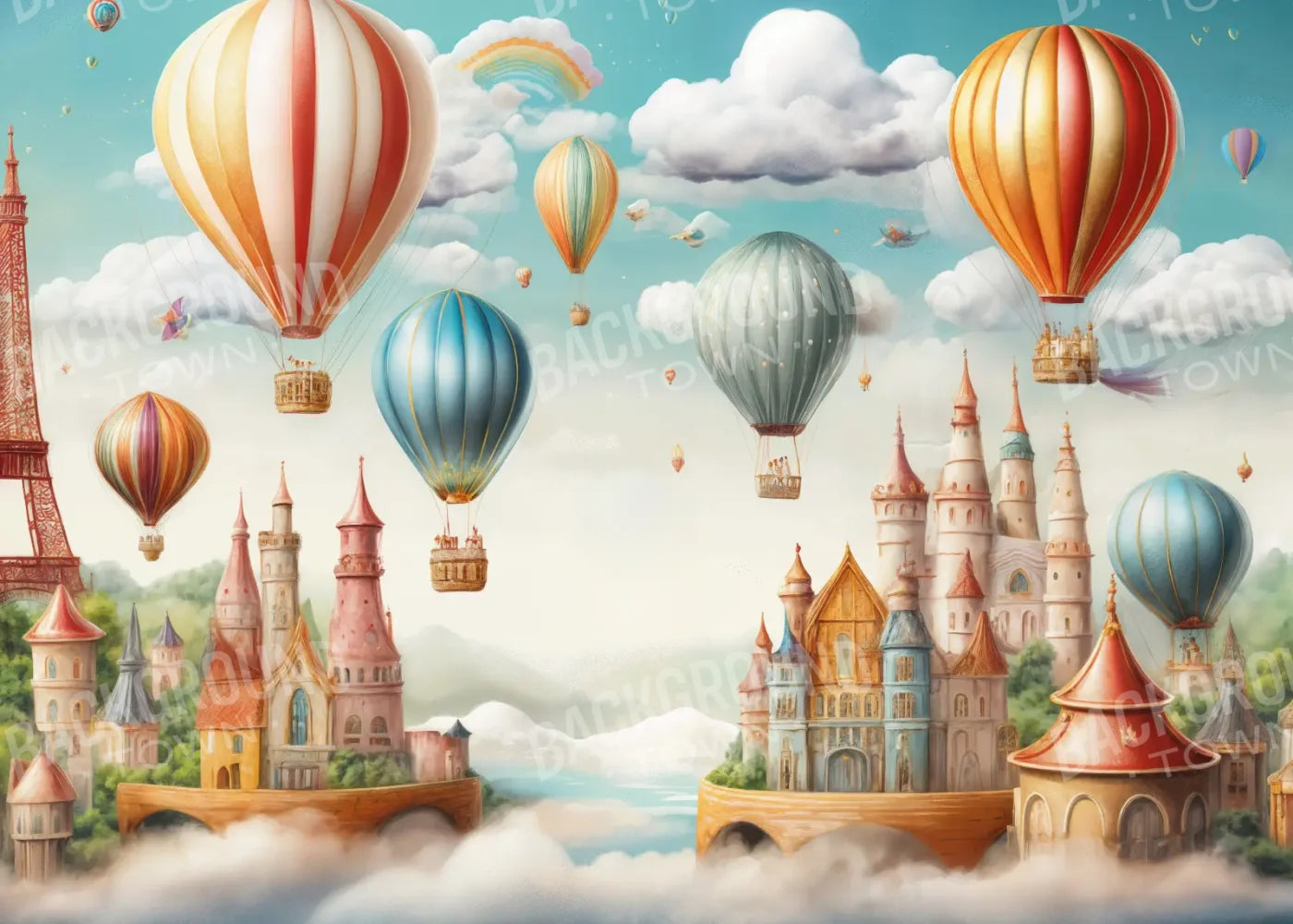 Small World 7’x5’ UltraCloth (84 x 60 inch) Backdrop