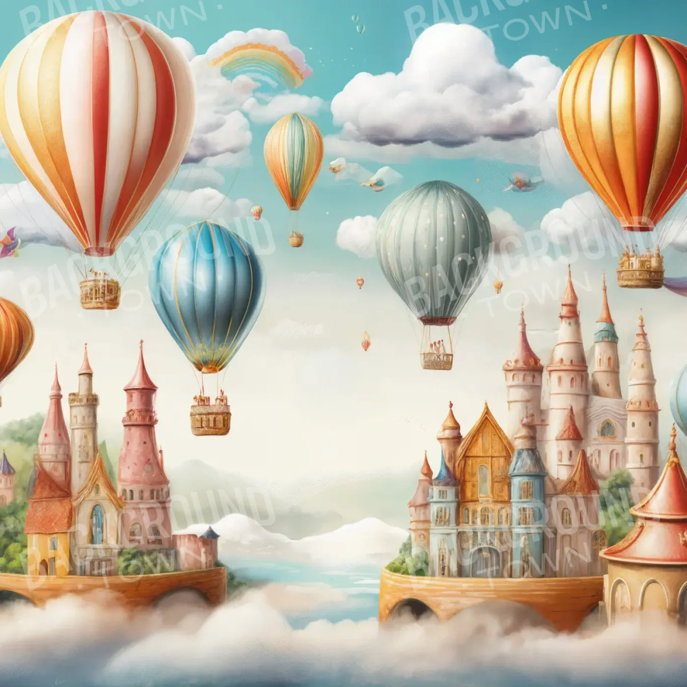 Small World 8’x8’ Fleece (96 x 96 inch) Backdrop