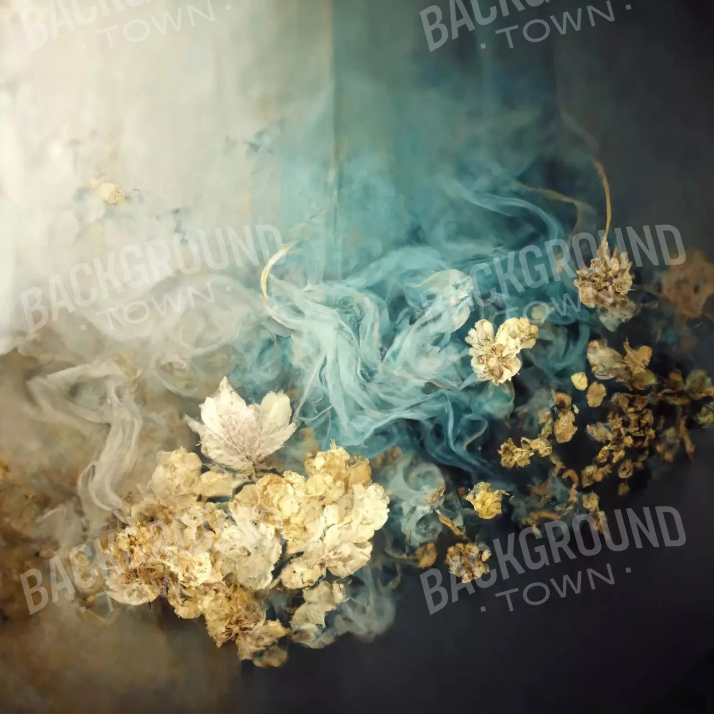 Smoky Flowers 8X8 Fleece ( 96 X Inch ) Backdrop