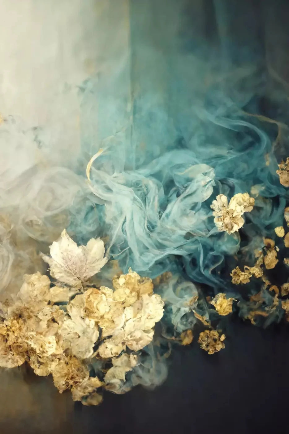 Smoky Flowers Backdrop