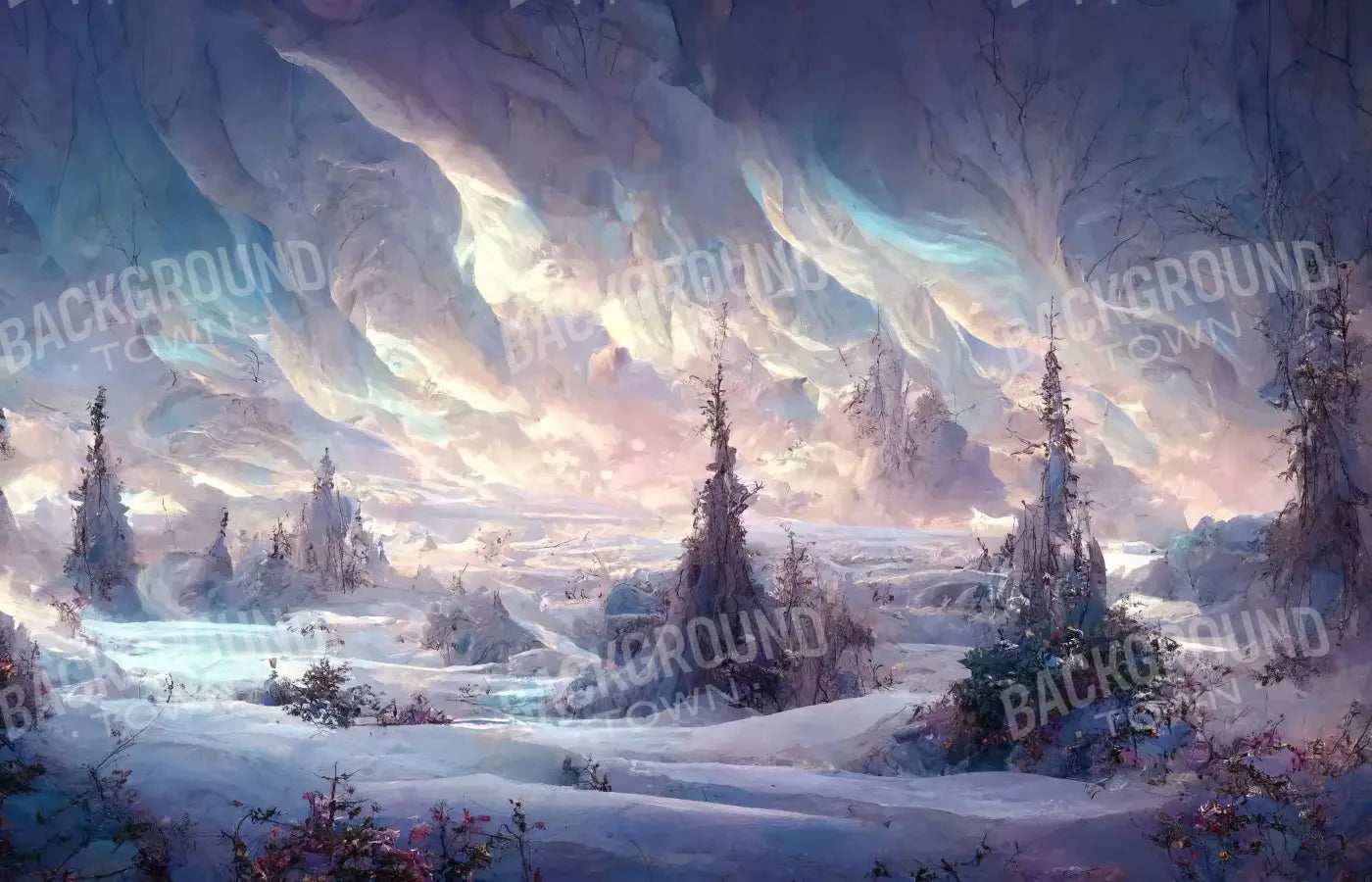 Snow Cave 12’x8’ UltraCloth (144 x 96 inch) Backdrop