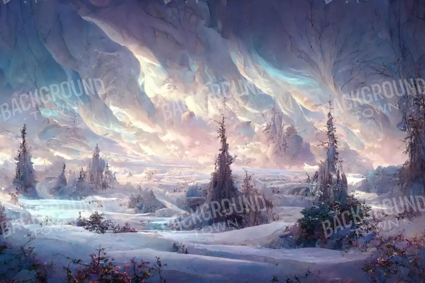 Snow Cave 8’x5’ UltraCloth (96 x 60 inch) Backdrop