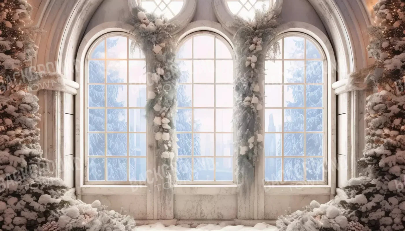 Snowy Ballroom 14’X8’ Ultracloth (168 X 96 Inch) Backdrop