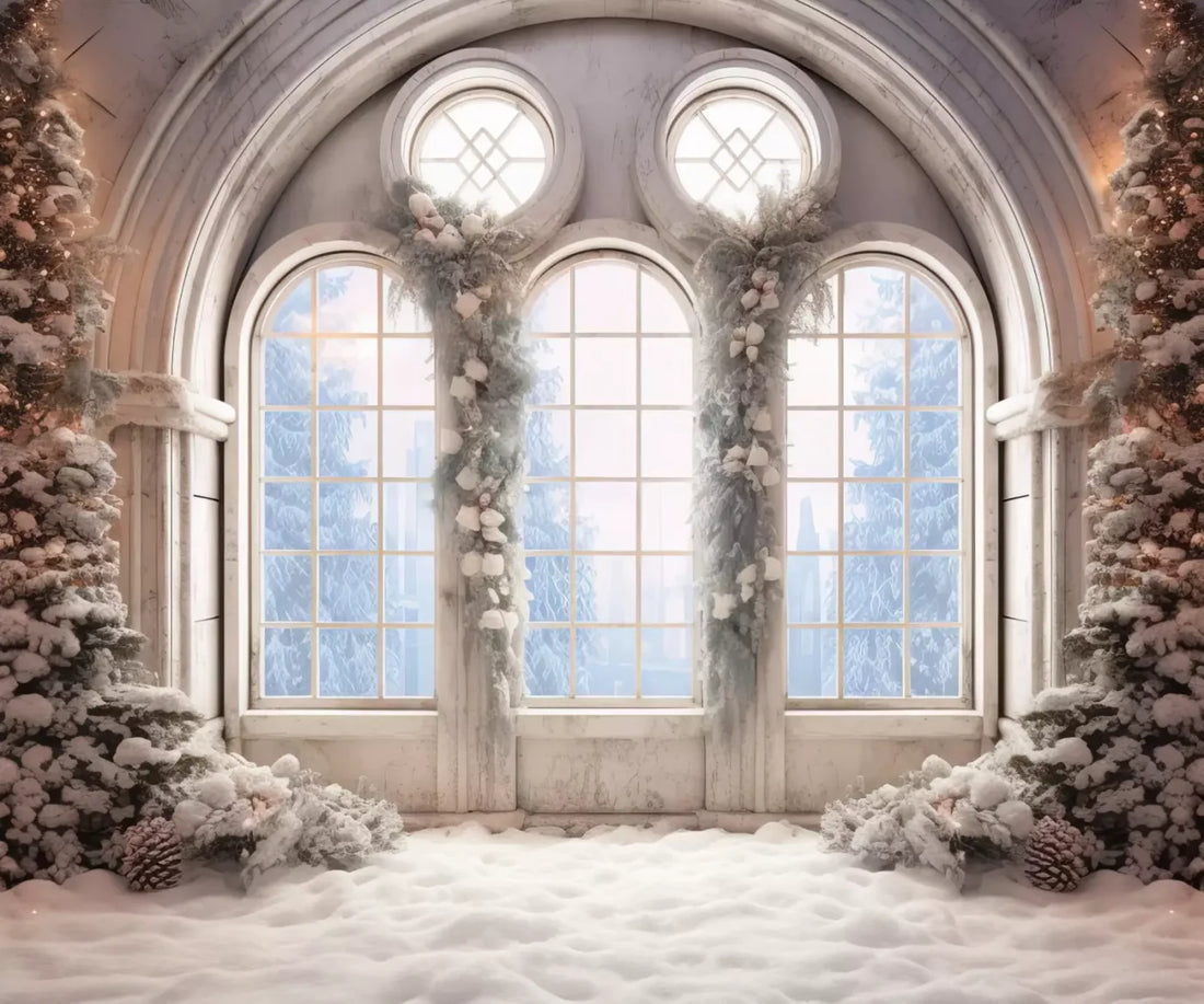 Snowy Ballroom 5’X4’2 Fleece (60 X 50 Inch) Backdrop