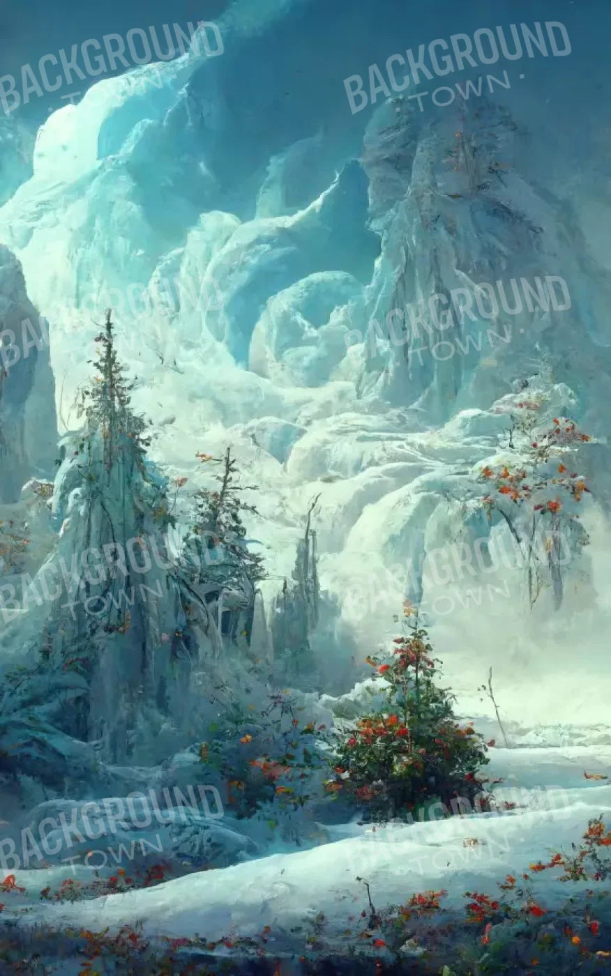 Snowy Fantasy Forest 10’X16’ Ultracloth (120 X 192 Inch) Backdrop