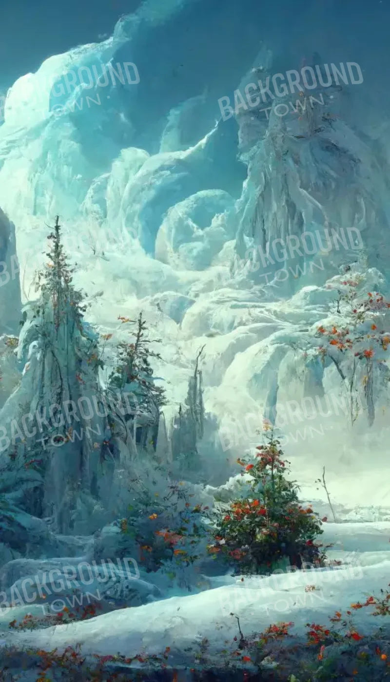 Snowy Fantasy Forest 8’X14’ Ultracloth (96 X 168 Inch) Backdrop