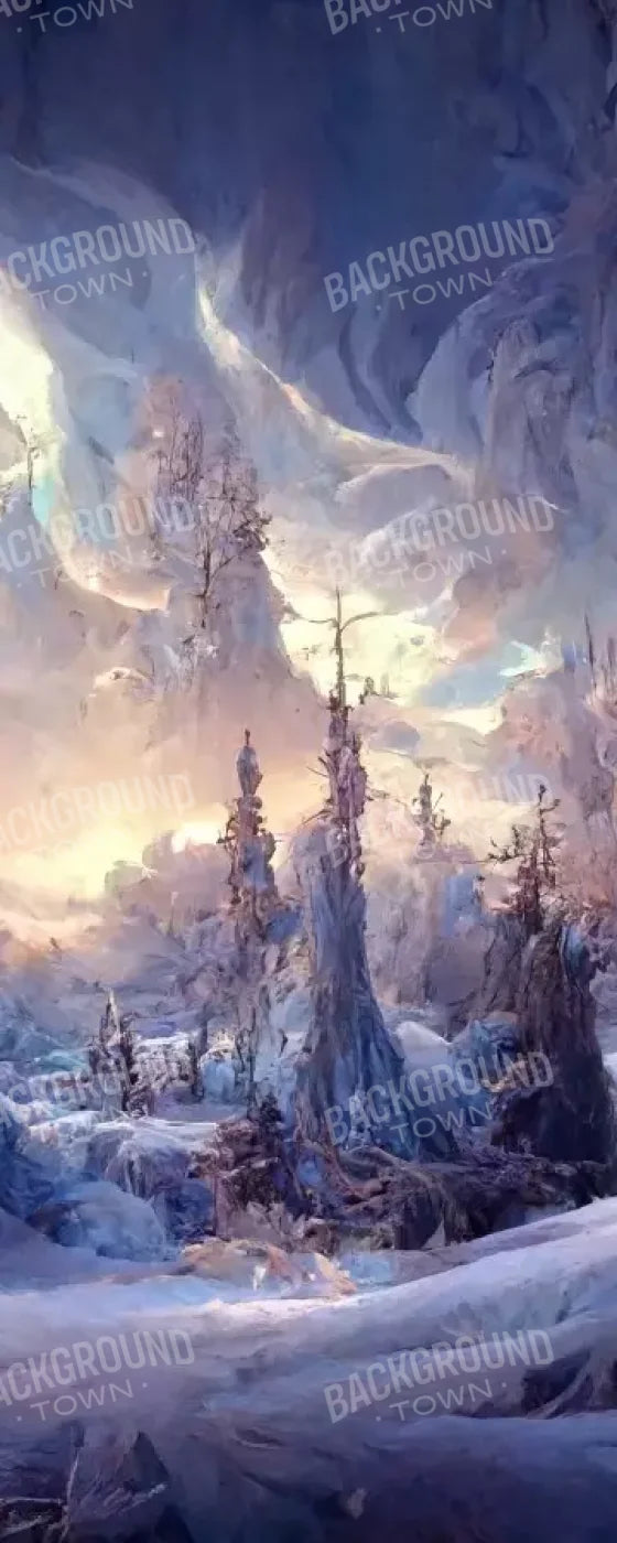 Snowy Fantasy Mountains 8’X20’ Ultracloth (96 X 240 Inch) Backdrop