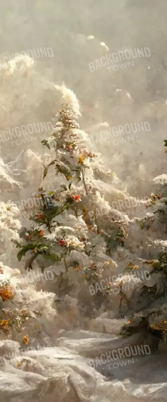 Snowy Floral Trees I 5’X12’ Ultracloth For Westcott X-Drop (60 X 144 Inch) Backdrop